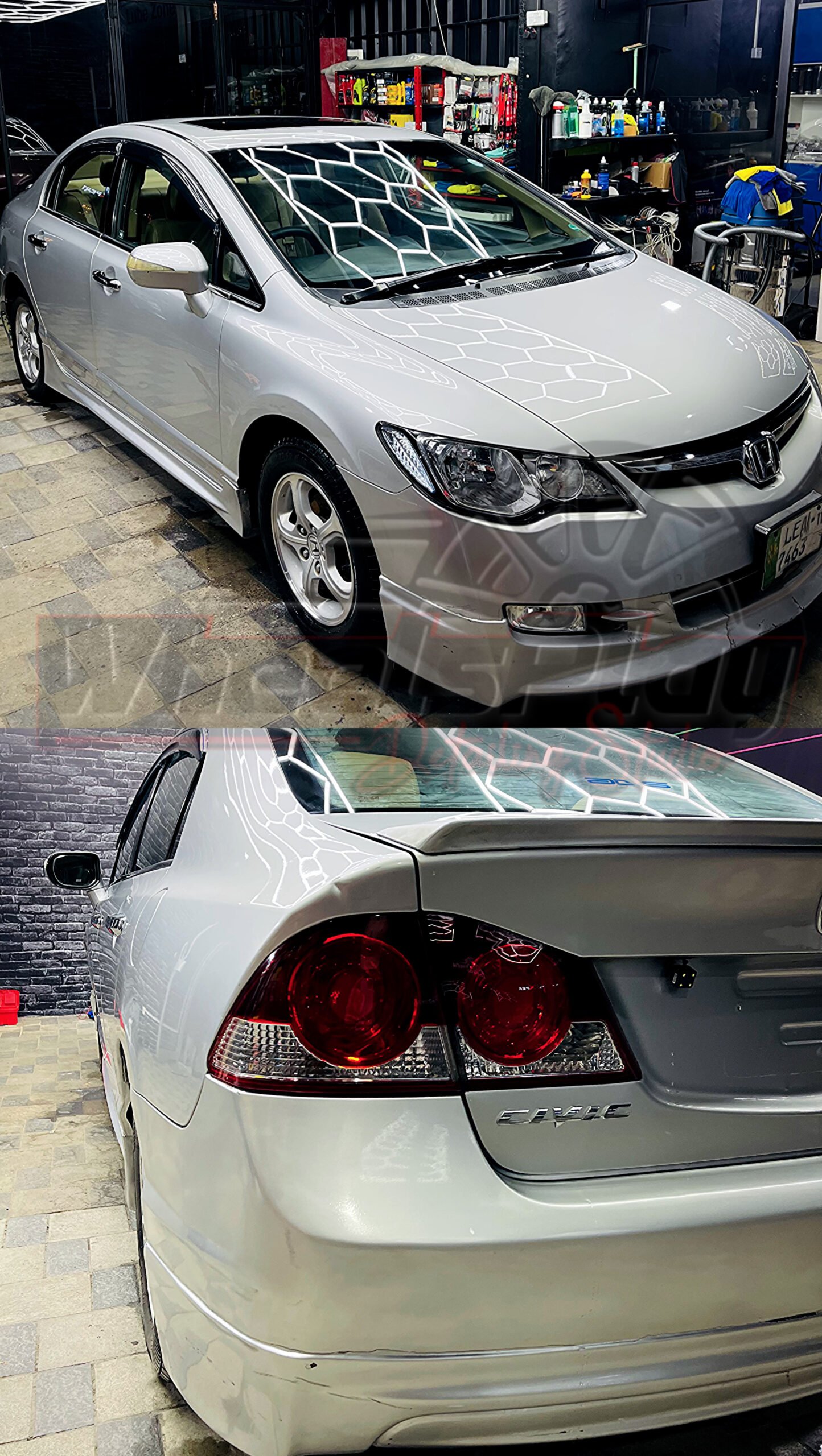 White Civic Reborn Car Detailing
